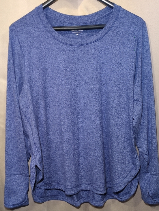 Athleta Tops - Athleta Heathered Royal Blue Long Sleeve Crew Top